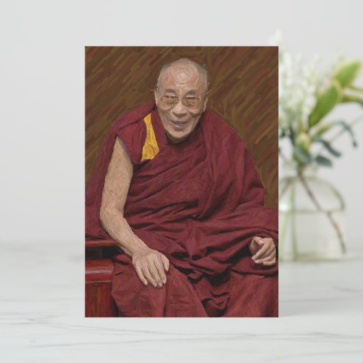 Dalai Lama Buddha Buddhist boeddhisme Meditation Y Kaart (Staand voorkant)