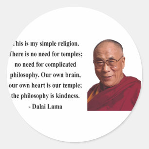 dalai lama citaat 6b ronde sticker