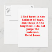 dalai lama citeert briefkaart (Voorkant / Achterkant)