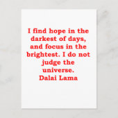 dalai lama citeert briefkaart (Voorkant)