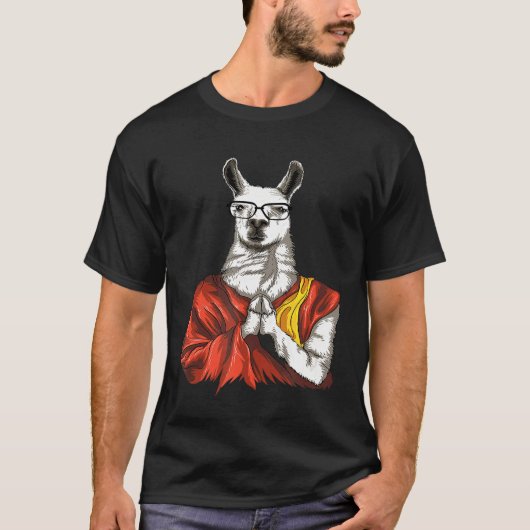 Dalai Lama Dali Llama Meditati T-shirt (Voorkant)