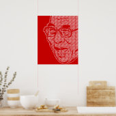 Dalai Lama Disobey glimlachend Poster (Keuken)