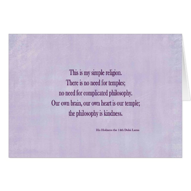 Dalai Lama-kaart (Voorkant Horizontaal)