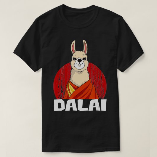 Dalai Lama Llama T-shirt (Design voorkant)