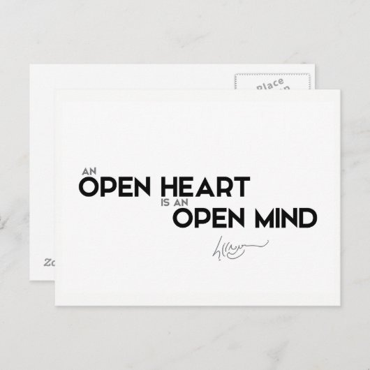 Dalai Lama - Open hart, open geest Briefkaart (Voorkant / Achterkant)