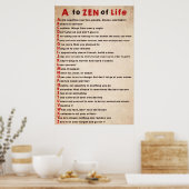 Dalai Lama Poster A to Zen of Life (Keuken)