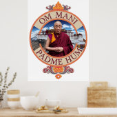 Dalai Lama Potala Paleis Om Mani Padme Hum Poster (Keuken)