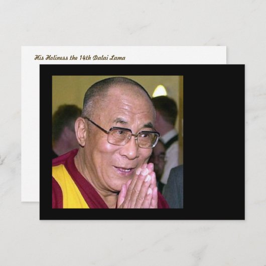 Dalai Lama Praying World Peace Briefkaart (Voorkant / Achterkant)