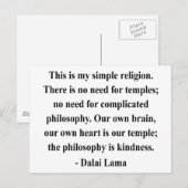 dalai lama quote 6a briefkaart (Voorkant / Achterkant)