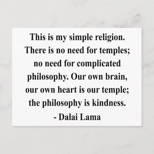 dalai lama quote 6a briefkaart (Voorkant)