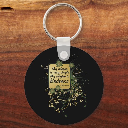 Dalai Lama Religion Quote Sleutelhanger (Voorkant)