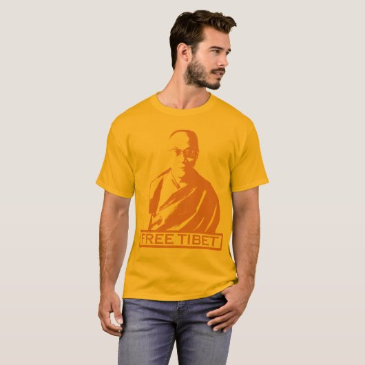 dalai lama sinaasappel t-shirt (Voorkant volledig)