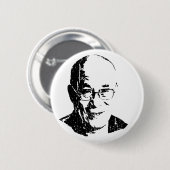Dalai Lama T-shirt Ronde Button 5,7 Cm (Voorkant /achterkant)