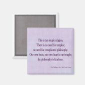 Dalai Lama vierkante magneet (Voorkant / Achterkant)