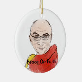 Dalai Lama - Vrede op aarde Keramisch Ornament (Rechts)