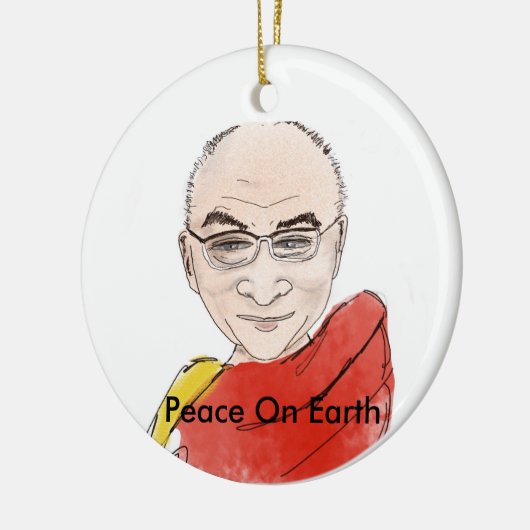 Dalai Lama - Vrede op aarde Keramisch Ornament (Links)