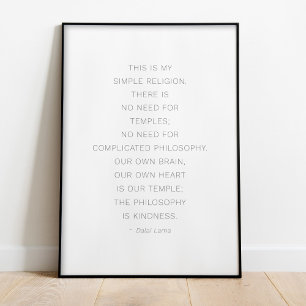 Dalai Lama Vriendelijkheid Quote Poster