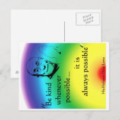 Dalai Lama: Wees aardig Briefkaart (Voorkant / Achterkant)