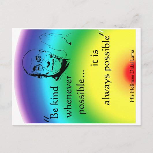 Dalai Lama: Wees aardig Briefkaart (Voorkant)