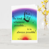 Dalai Lama: Wees aardig Kaart (Gele Bloem)