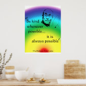 Dalai Lama: Wees aardig Poster (Keuken)