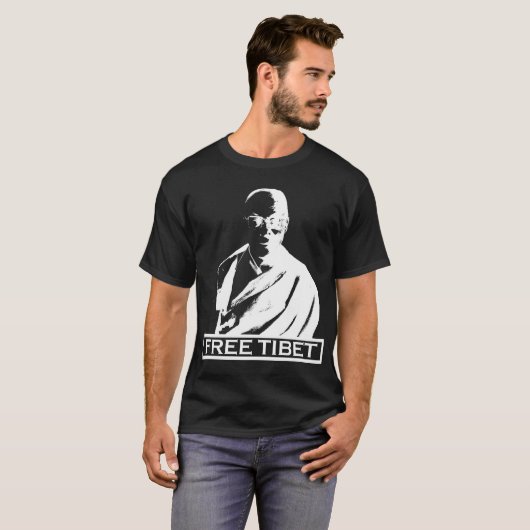 dalai lama wit t-shirt (Voorkant volledig)