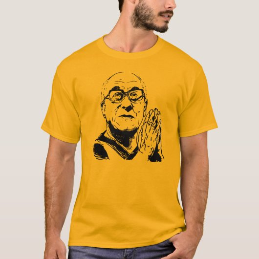 Dalai Lama XIV Praying T-shirt (Voorkant)