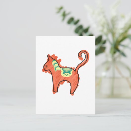 dalakatt #6 briefkaart (Staand voorkant)