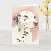 Dalamatiër in kleurpotlood kaart (Gele Bloem)