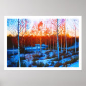 Dalarna Stream, bevroren Poster (Voorkant)