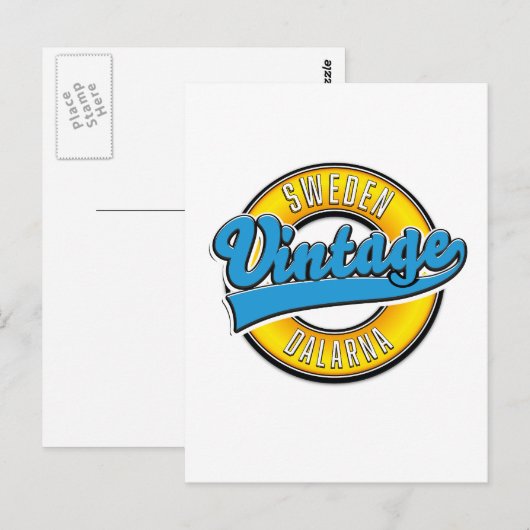 Dalarna Zweden vintage Briefkaart (Voorkant / Achterkant)