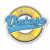 Dalarna Zweden vintage Sticker (Voorkant)