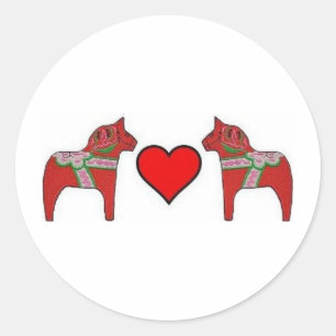 Dalas en harten ronde sticker