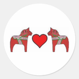 Dalas en harten ronde sticker