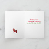 Dala's en honden kerstboom Kaart (Binnen)