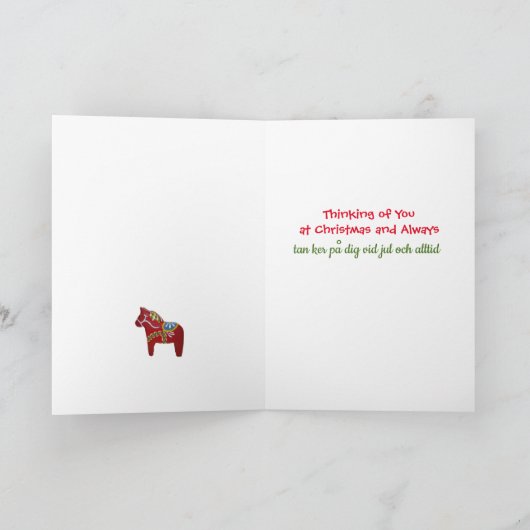 Dala's en honden kerstboom Kaart (Binnen)