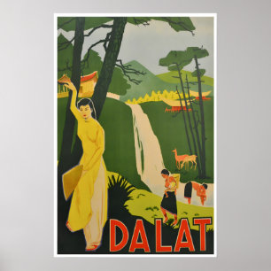 Dalat Poster Vietnam Reisprint Vietnamese Kunst