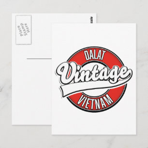 Dalat vietnam retro logo briefkaart