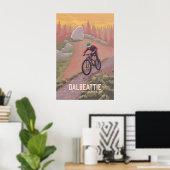 Dalbeattie Mountainbike Reisposter Poster (Thuiskantoor)