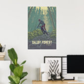 Dalby Forest Mountainbike Reclameposter Poster (Thuiskantoor)