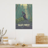 Dalby Forest Mountainbike Reclameposter Poster (Keuken)