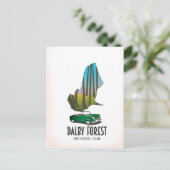 Dalby Forest North Yorkshire reisplattegrond Briefkaart (Staand voorkant)
