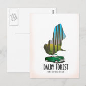 Dalby Forest North Yorkshire reisplattegrond Briefkaart (Voorkant / Achterkant)