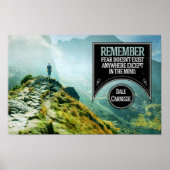 Dale Carnegie Inspirerend quote "Fear" Poster (Voorkant)