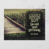 Dale Carnegie Inspirerend quote "Get Busy" Briefkaart (Voorkant)