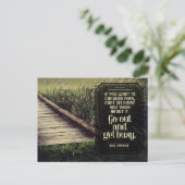 Dale Carnegie Inspirerend quote "Get Busy" Briefkaart (Staand voorkant)