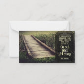 Dale Carnegie Inspirerend quote "Get Busy" Notitiekaartje (Voorkant)