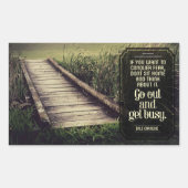 Dale Carnegie Inspirerend quote "Get Busy" Rechthoekige Sticker (Voorkant)