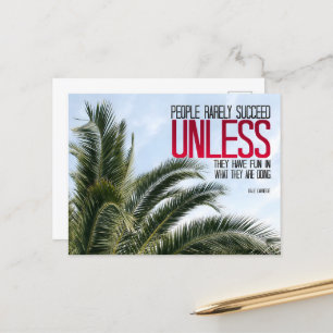 Dale Carnegie Inspirerend Quote "Veel plezier" Briefkaart
