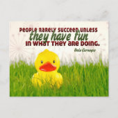 Dale Carnegie Inspirerend Quote "Veel plezier" Briefkaart (Voorkant)